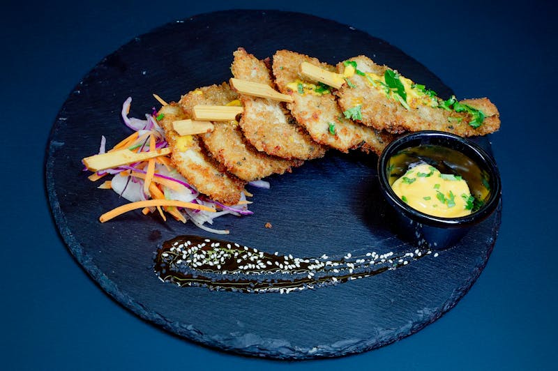 Crispy starbird chicken sandwich with golden breading